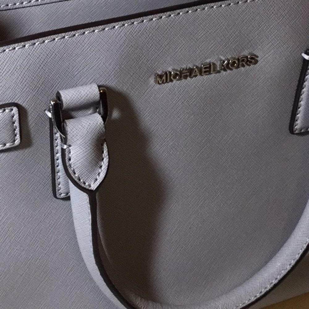 Michael Kors Dillon Satchel Grey Leather